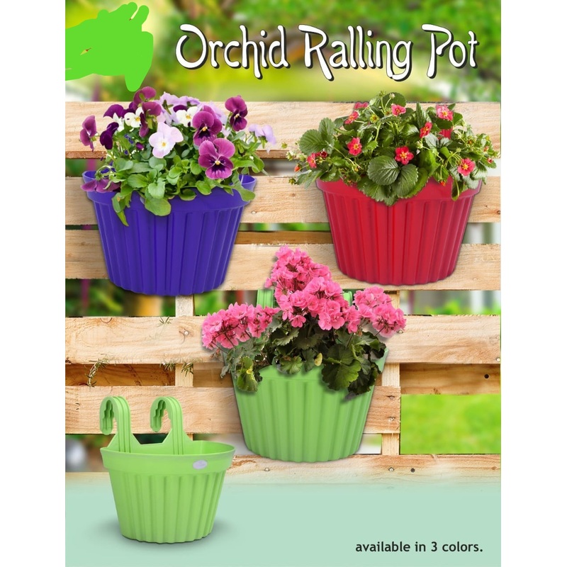 3642 Multicolor Hanging Plastic Planters Orchid Relling , For Plantation.