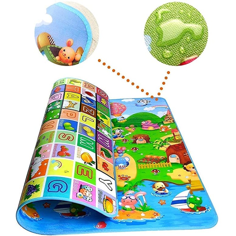 3834  Waterproof double Side Baby Play Crawl Floor Mat for Kids Picnic School Home (Size 180 x 115)