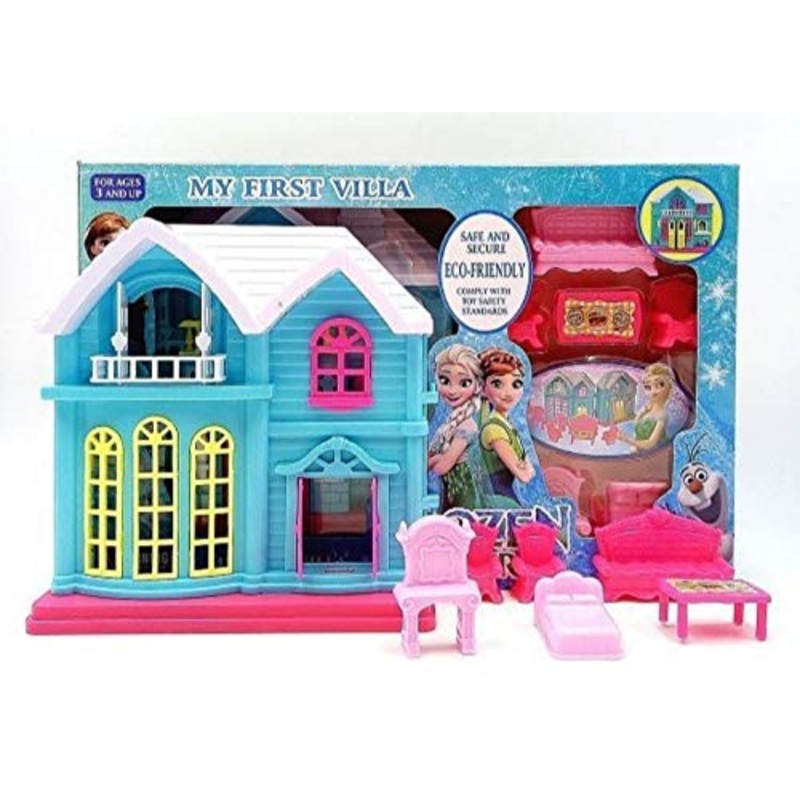 AM0199 Mini Dollhouse Playset, Princess Dream House Play Set with Accessories, Set of 1