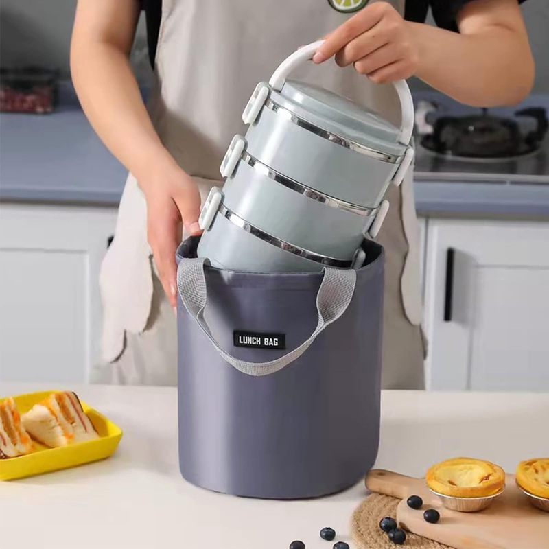 3740 Portable Round Lunch Bag