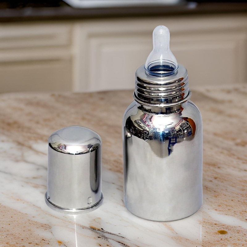 3783 BabyCare Stainless Steel Infant Baby Feeding Bottle | Milk Bottle for New Born Baby – Capacity 280ml – Joint Less 304 Grade
