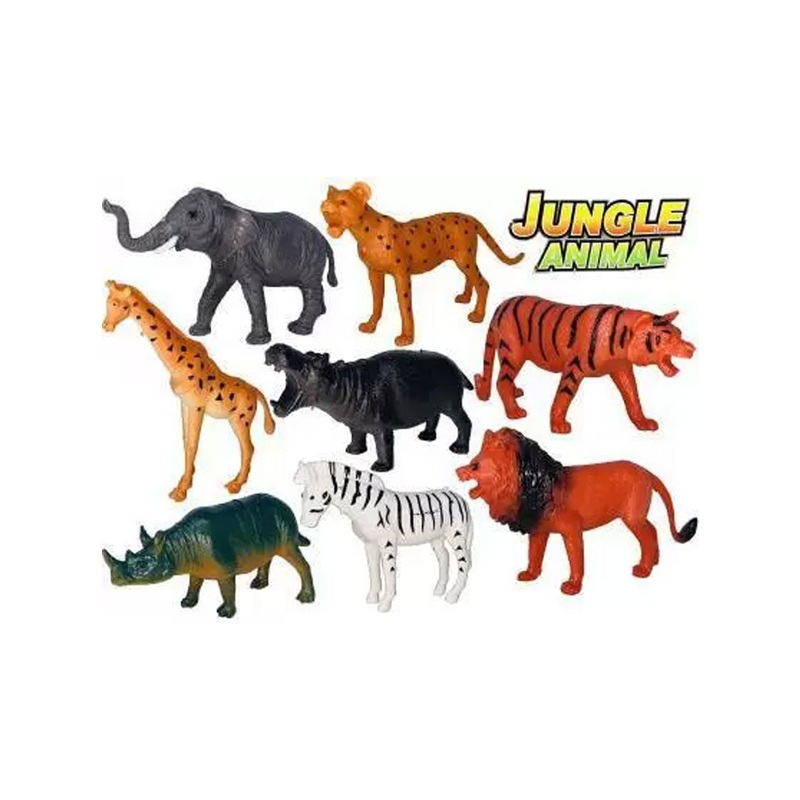 AM0225 Jungle Animal Figure Toy – 8 Pcs