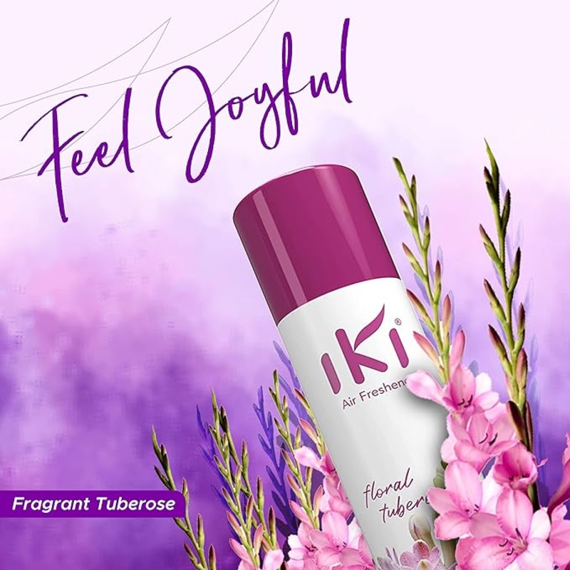 Am0262 IKI Air Freshener Sprays,Floral Tuber rose, Nature Inspired ,250ML-1 pc