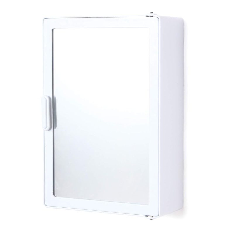 3073 12×16 inches Plastic Storage Bathroom Cabinet with Mirror – Multicolour