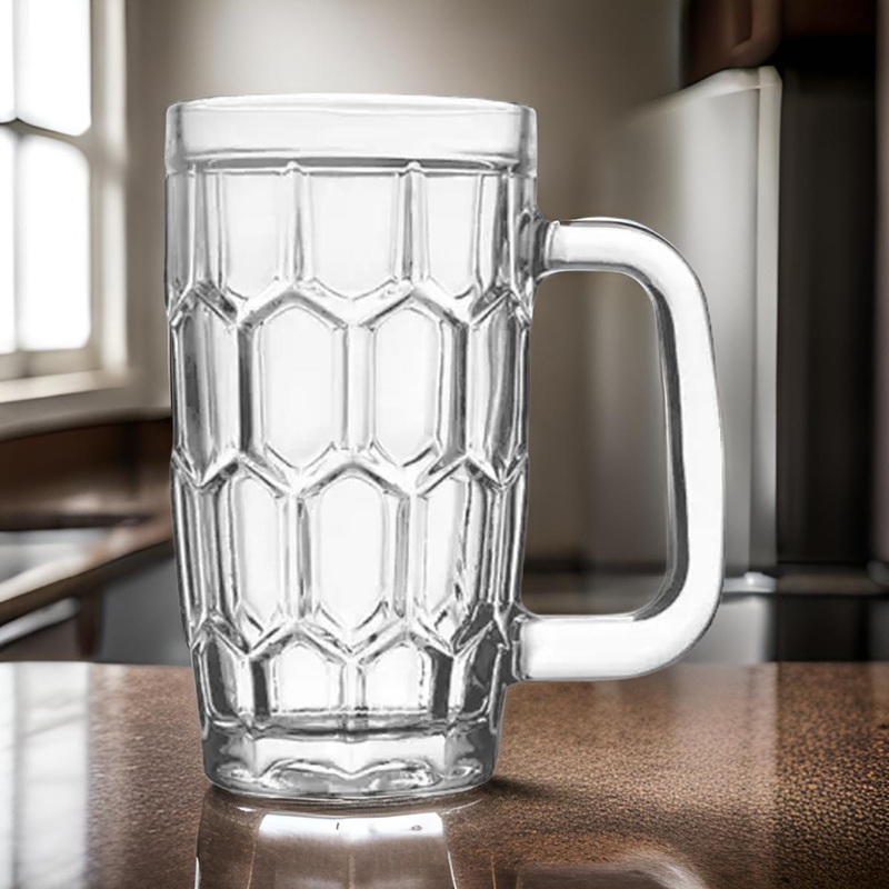 3587 Yera Glass Juice Mug – Plain, Lightweight, 260 ml (Set of 6) (JM10A)