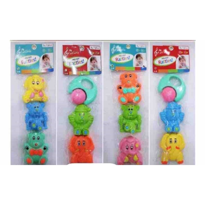 AM0307 Bears Melody Rattle Attractive Colorful Rattles for Baby Rattle (Three Baby Bears Rattle )