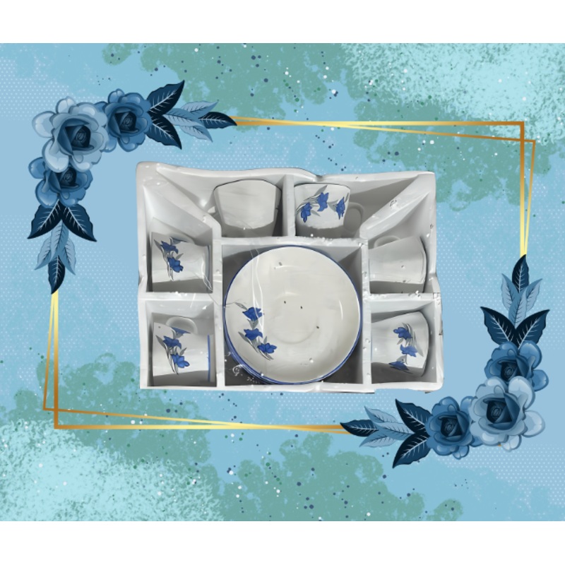 AM0329 MANSI BONE LESS CROCKERY 12 pcs CUPS & SAUCERS