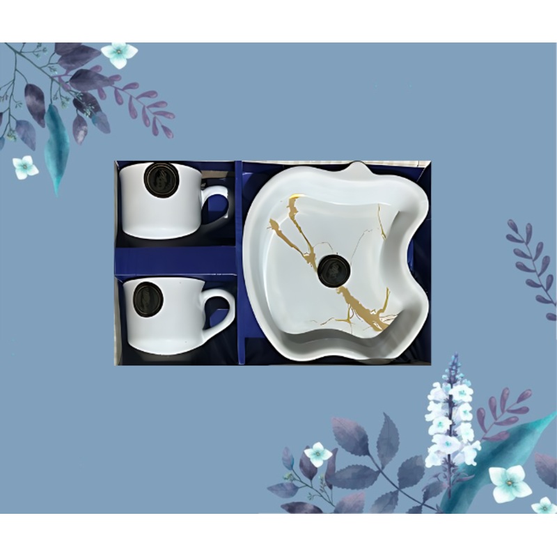AM0330 Hina 2+1 PIECES SET 2 Pcs Cup & 1 Pcs Platter
