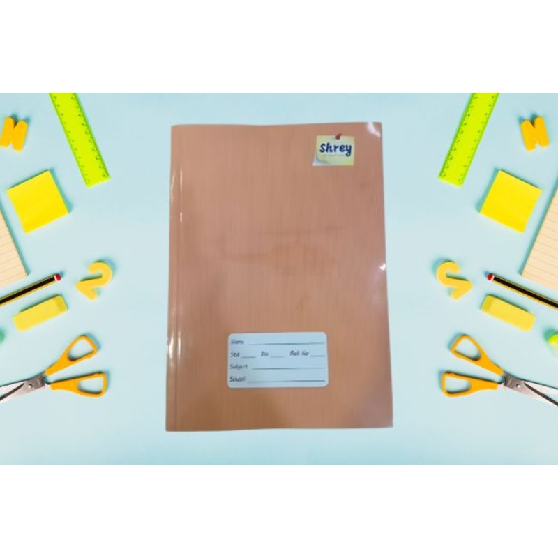 AM0348 Shrey Single Line 176 PAGES A5 Notebook Single Line 176 Pages  (Brown, Pack of 01)