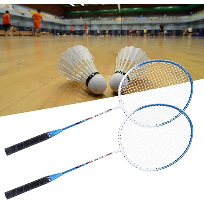 AM0353 Konex Pro Steel Badminton Racket, Set of 2 Piece & 1 Piece Shuttlecock for Kids, Girls, Boys(Badminton Rackets with Shuttle))