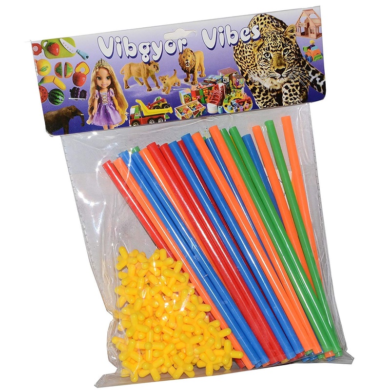 AM0381 Magic Building Straw Blocks (Multicolor) -100PCS