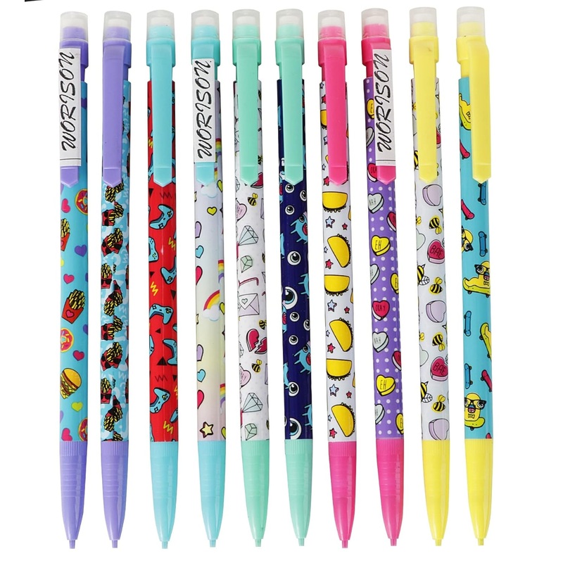 AM0430 Multicolor Mechanical Pencils Set of 10 Piece,0.7mm