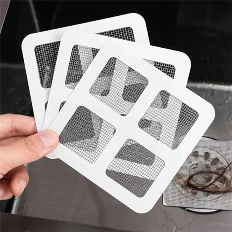 3564 10pcs Disposable Shower Drain Cover Hair Catcher