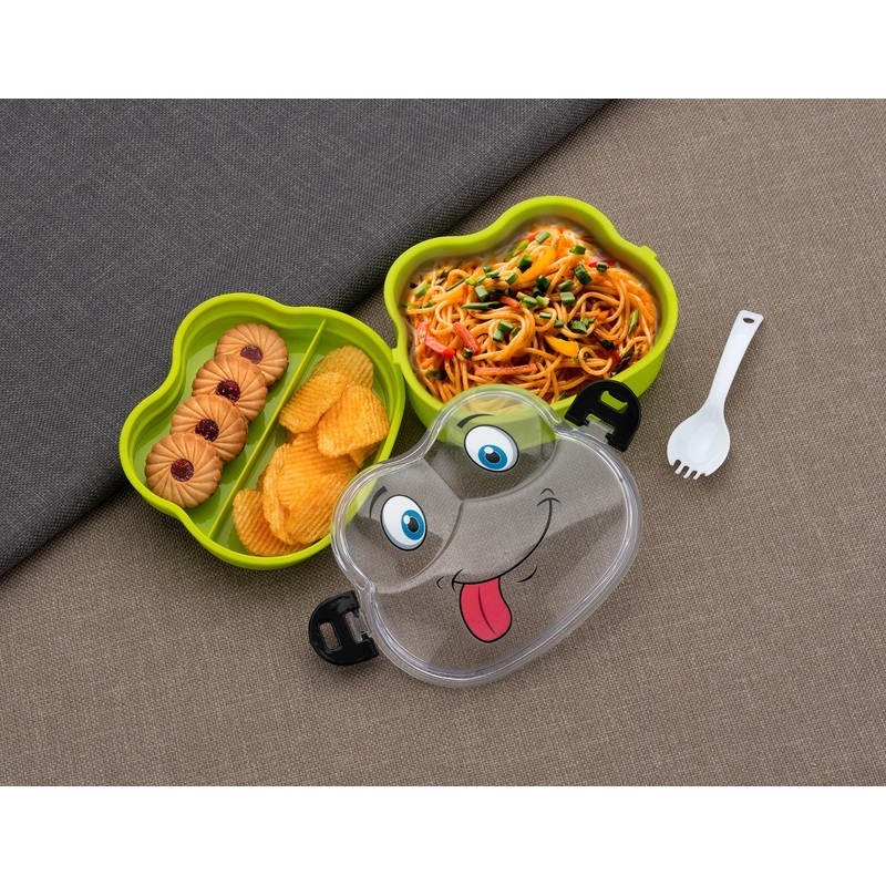 3804 Froggy Fun Lunch Box for Kids with Spoon