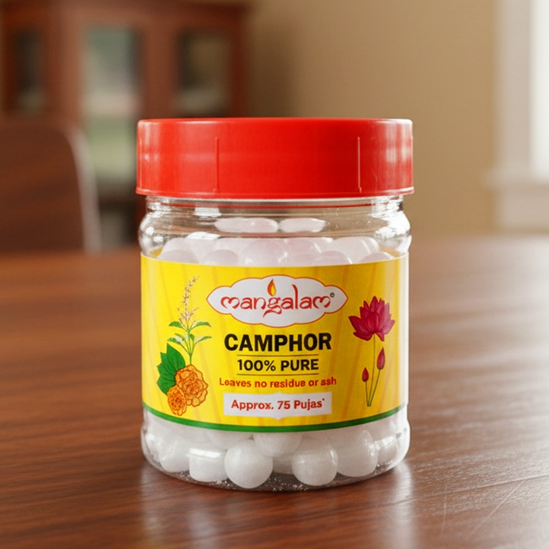3870 Mangalam Camphor Tablet 50g Jar