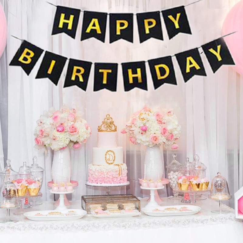 AM0436 Happy Birthday Banner For Birthday Decoration Multicolor