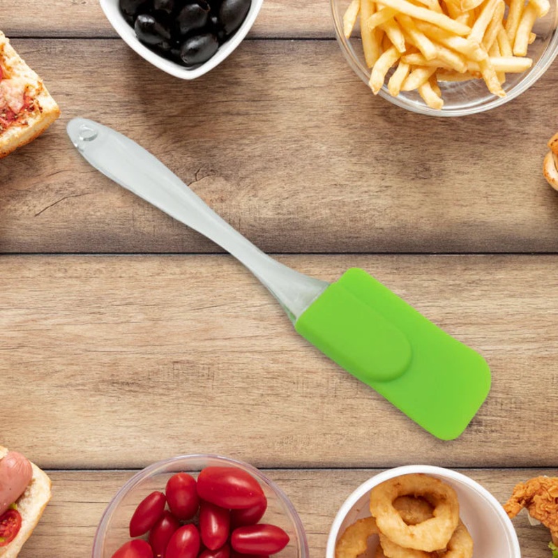 5744 Silicone Spatula For Baking, 1 Pc Rubber Spatula Pancake Spatula Heat Resistant Kitchen Utensils For Cooking Non-Sticky Baking Spatula Set Food Grade, BPA Free (18 Cm)