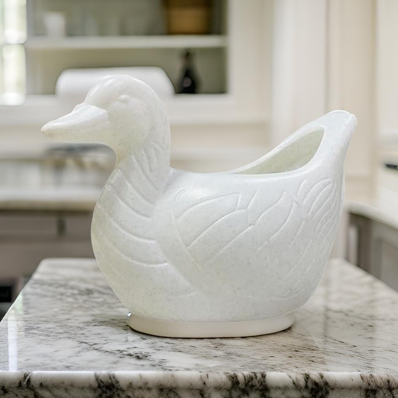 AM0854 White Duck Flower Plastic Pot, Home,Gardening decoret