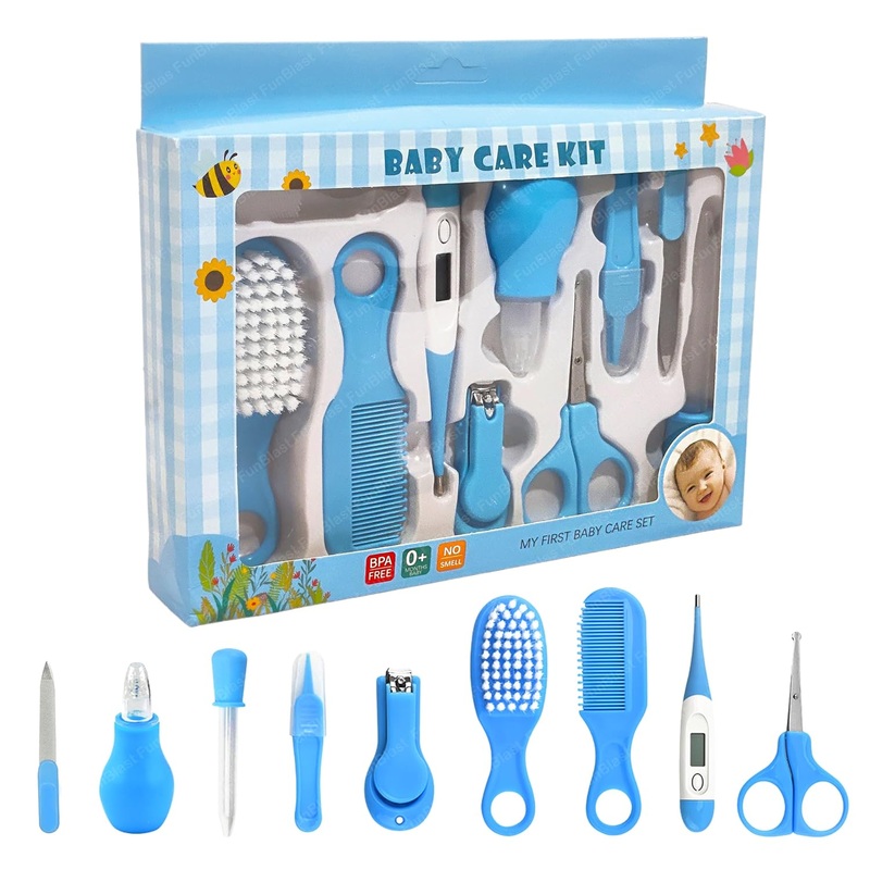 3102 Baby Grooming Kit – 10 Pieces Healthcare Accessories Kit for New Born Baby & Toddlers
