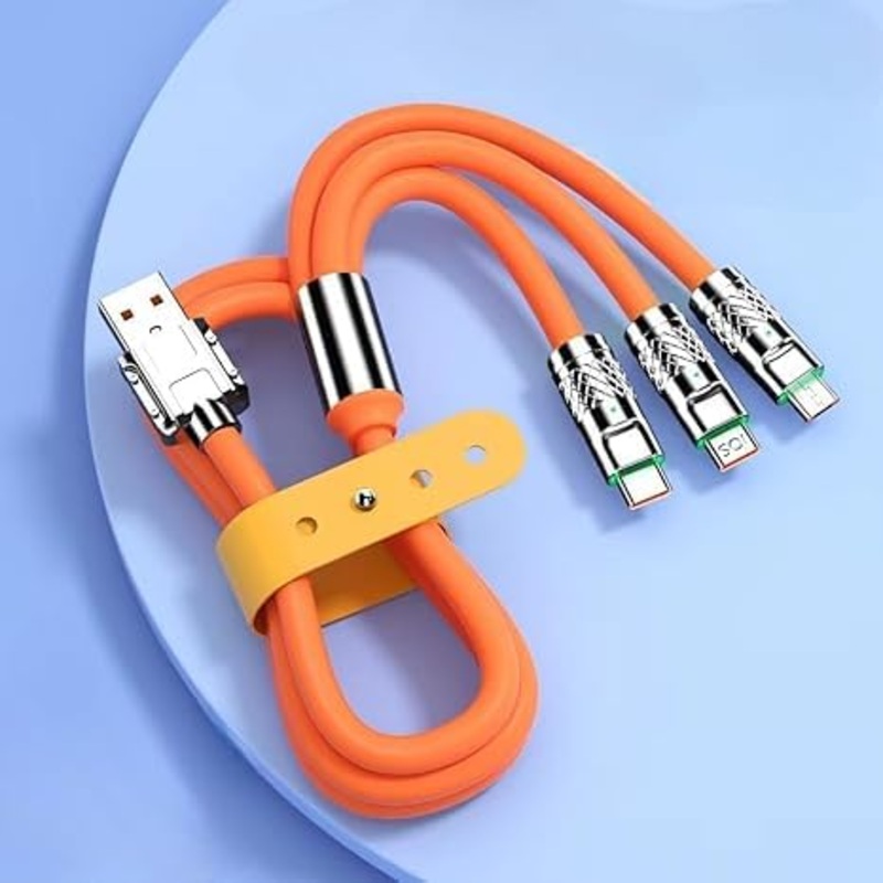 3146 3 In 1 Fast Charging Data Cable Portable Charger Cord 1 Pcs