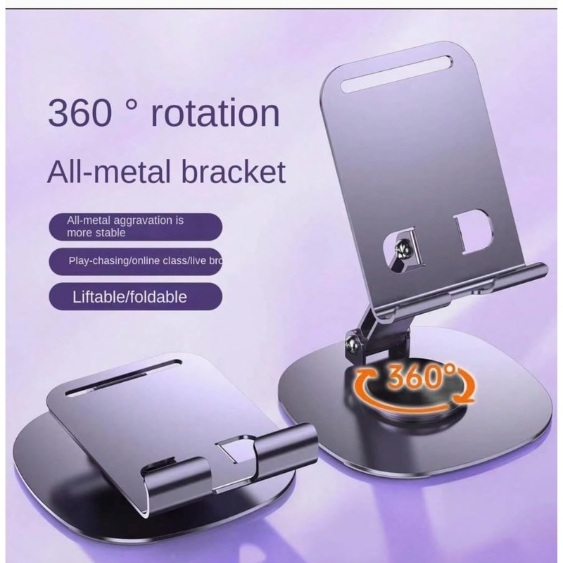 3224 Metal 360Degree Rotating Mobile Stand for All Smart Phones