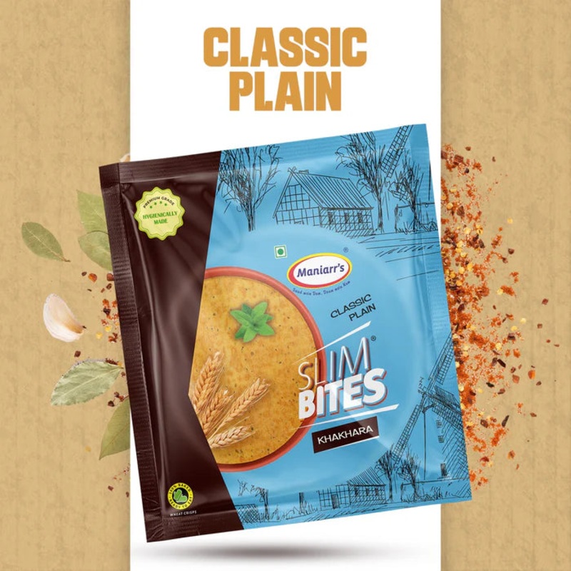0012 Maniarr’s Plain Khakhra Wheat Chips (200Gm)
