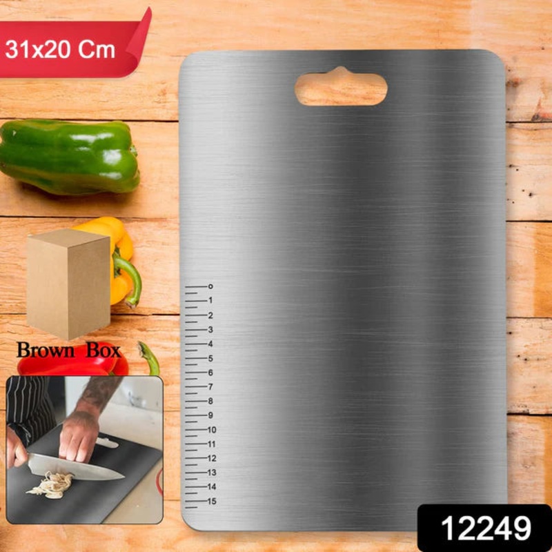 12249 Stainless Steel Vegetable & Fruit Cutting Chopping Board (3120 Cm / 1 Pc)