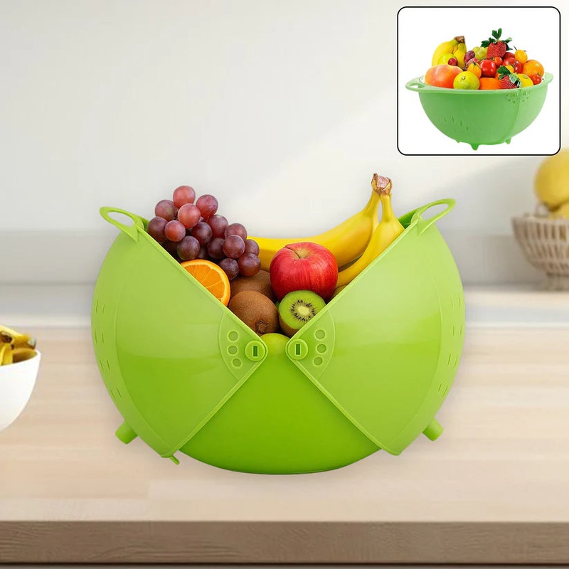 11492 Apex Smart Basket 3in1 Multiuse Fruit And Vegetable Bowl (1 Pc / Mix Color)