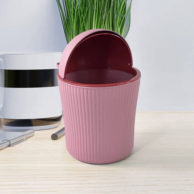 11680 Apex Mini Tabletop Dustbin (1 Pc / 1200 ML / Mix Color)