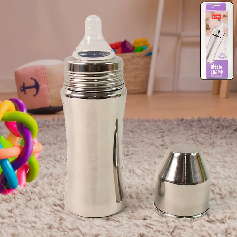 11685 Apex Stainless Steel Little Champ Baby Feeding Bottle (250 ml)