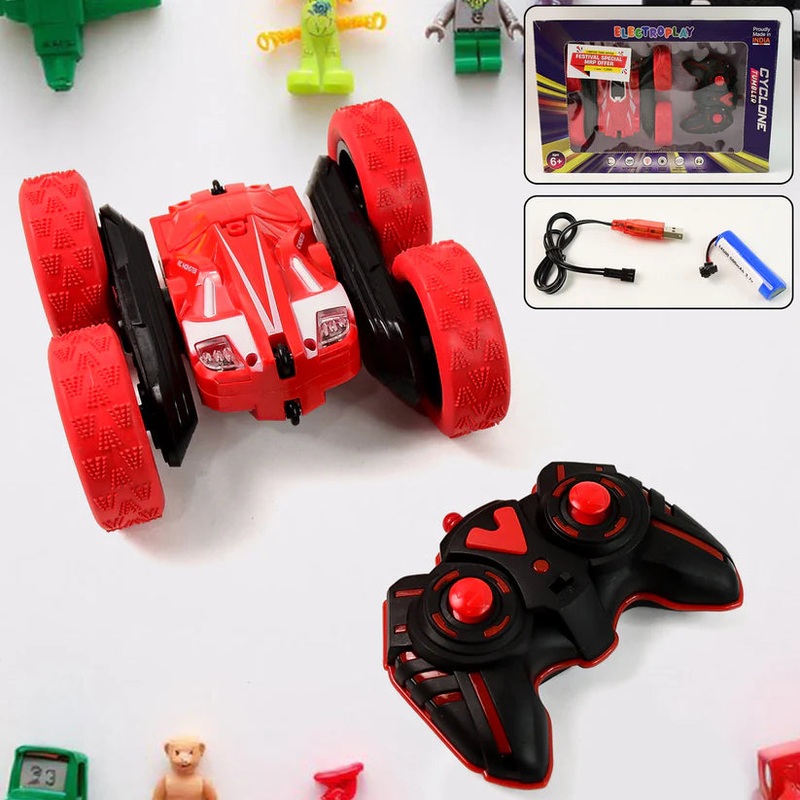 4376 Electroplay Remote Control Car, Double Sided Fast Stunt Car (1 Set)