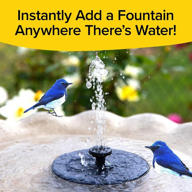 8603 Fast Fountain by Pocket Hose – Solar-Powered – Instantly Adds a Water Feature Virtually Anywhere – 5 Spray Modes – No Installation or Batteries Required – Great for Bird Baths, Pools, Pond & More (1 Pc)