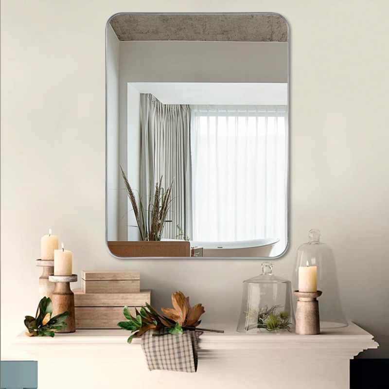 3112 Square Shape Adhesive Mirror Sticker -(Size-30cm x 40cm) For Wall ,On Tiles, Bathroom, Bedroom, Living Roomm Basin Stickers