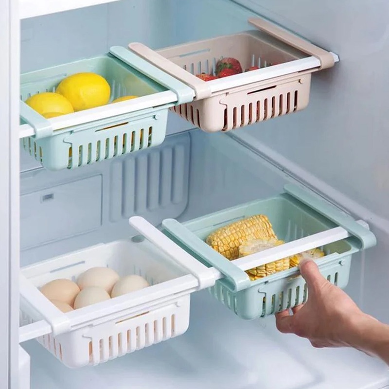 0113 Fridge Organizer Drawer – Adjustable Fridge Storage Basket ( 4pc Set )