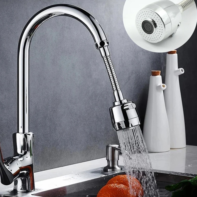 0598 360 Rotating Faucet Sprayer  Water-Saving Splash-Proof Aerator for Kitchen & Bathroom (6 Inch)