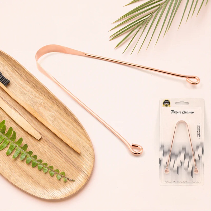 12594 Tongue Cleaner For Kids & Adults | Tongue Scraper For Bad Breath, Maintain Oral Hygiene for Daily Use | for Fresh Breath & Bacteria Removal | Improved Taste (Steel, Copper, Tongue Cleaner / 1 Pc)