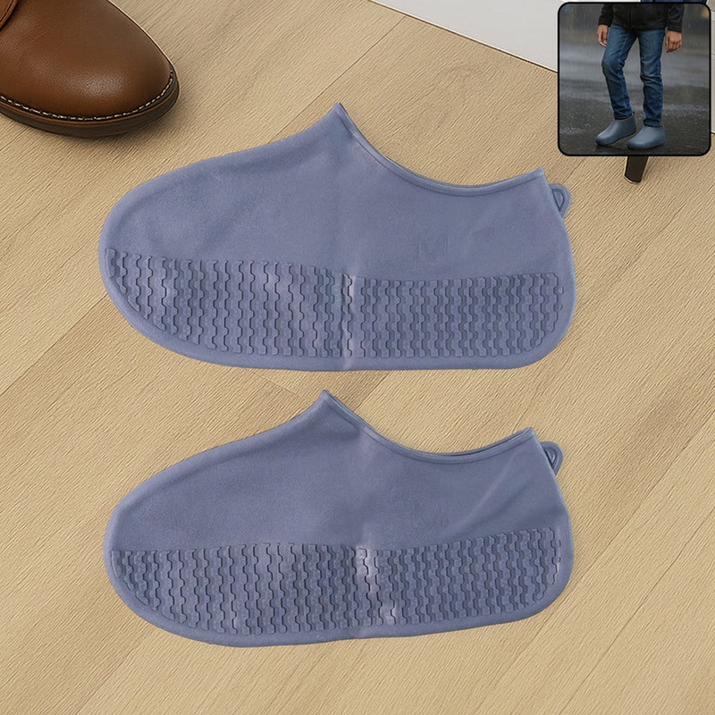 15600 Grey Non-Slip Silicone Waterproof Fordable Boot Shoe Cover (1 Pair )