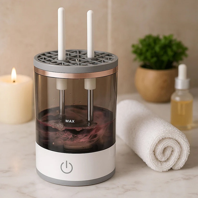 12987 Automatic Makeup Brush Cleaner Fast Electric Brush Cleaner Hand Free Machine Super Clean Brush Washer & Brushes Organizer Tool (1 Pc)