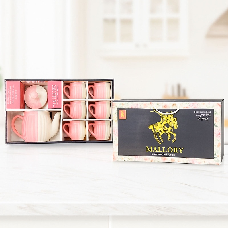 Di0250 Mallory 7 Pcs Exclusive Tea Set  Teapot with Cups