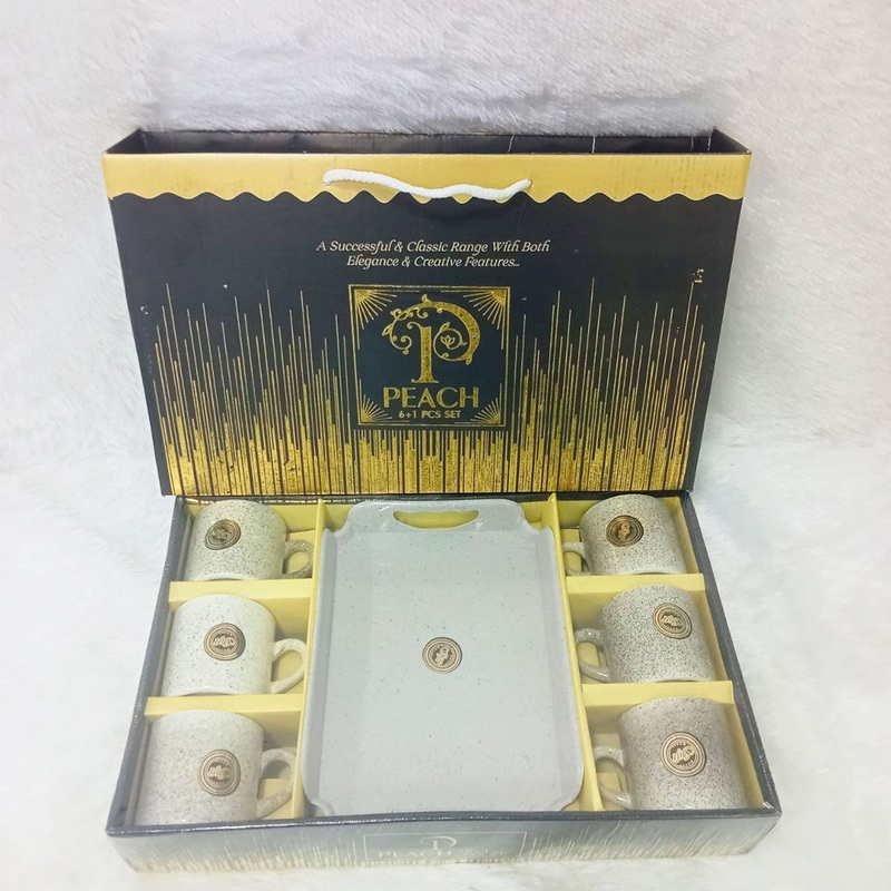 Di0336 Peach 7-piece Crockery Gifting Set